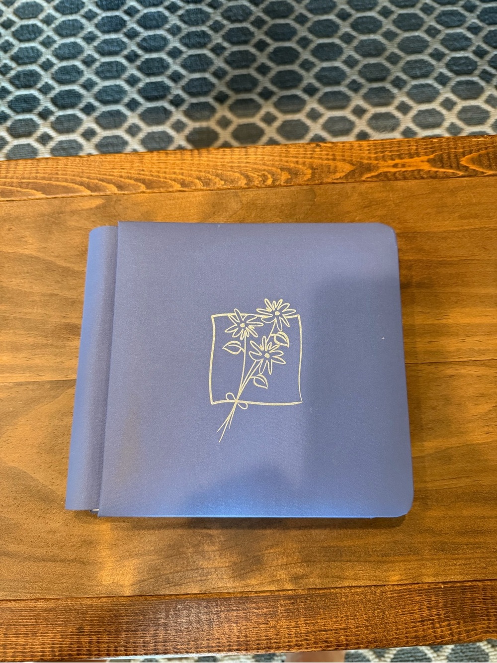 Creative Memories 7X7 light blue Floral Scrapbook Album